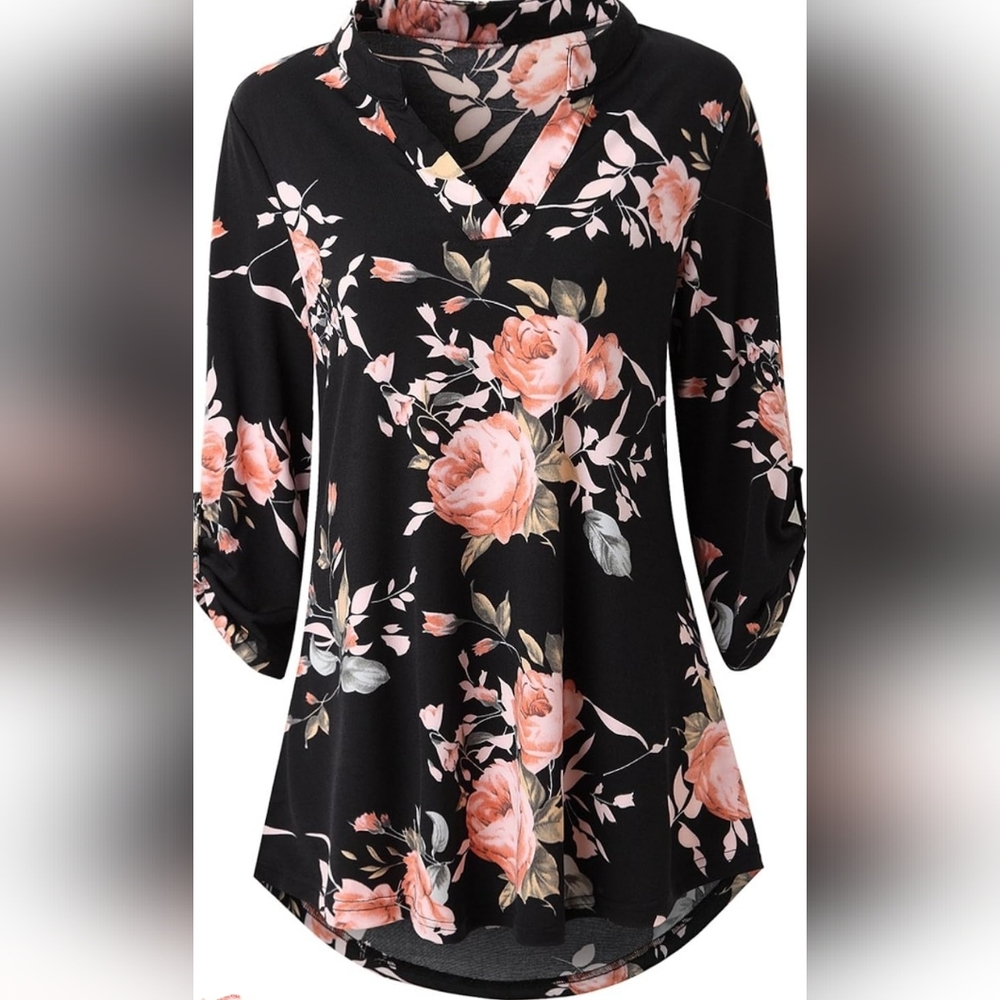 Womens Floral Printed Tunic